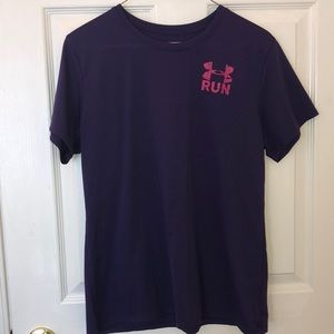Under armour purple run shirt